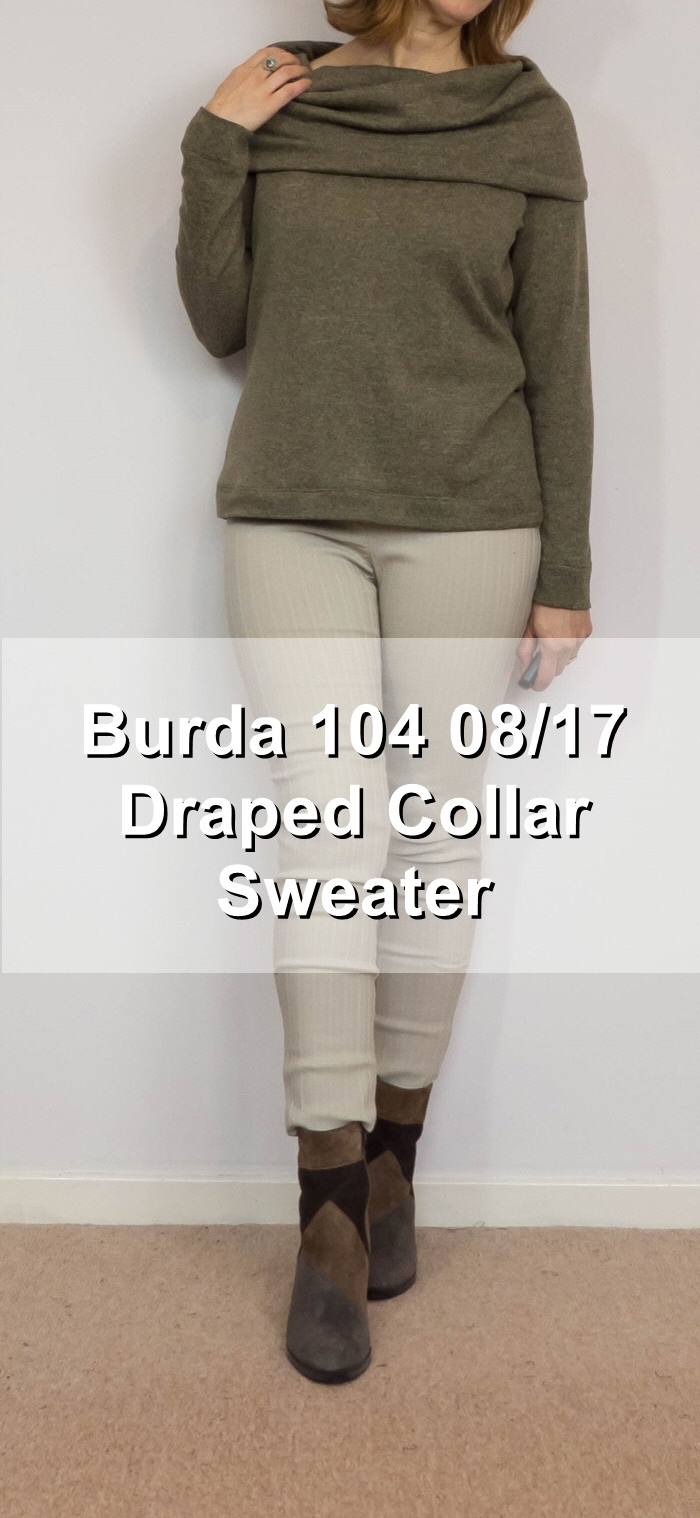 Burda 104 08/17 draped collar sweater