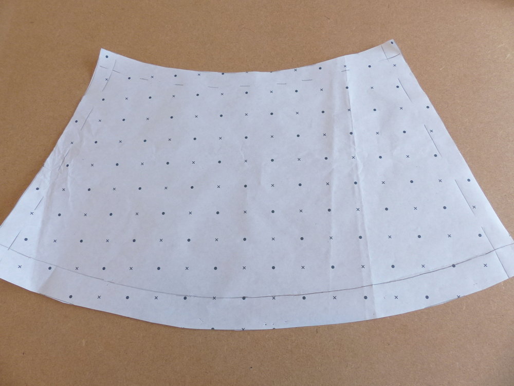 Bell sleeved top pattern preparation