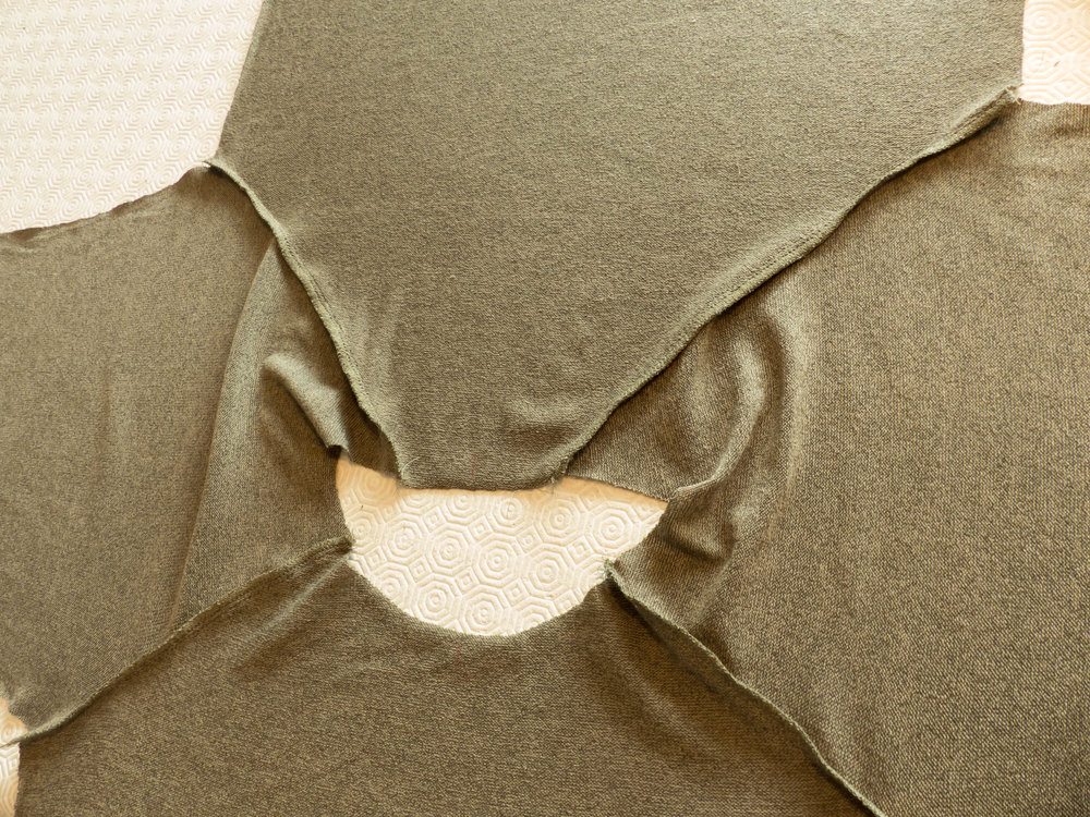 Burda 104 08/17 drape collar sweater. First sewing stage of stitching raglan seams
