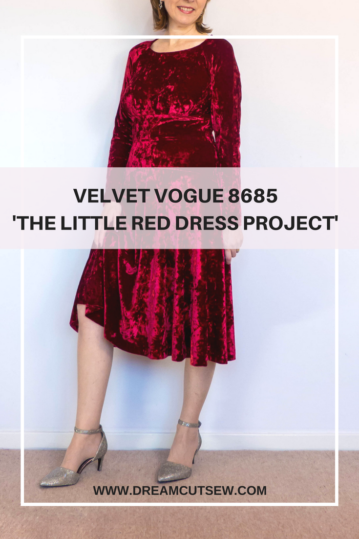 Velvet Vogue 8685 for The Little Red Dress Project