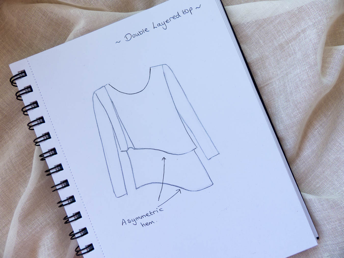 Sketch of DIY double layered top
