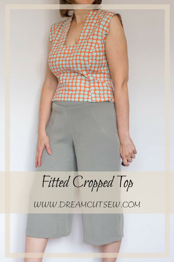 Self-designed fitted cropped top