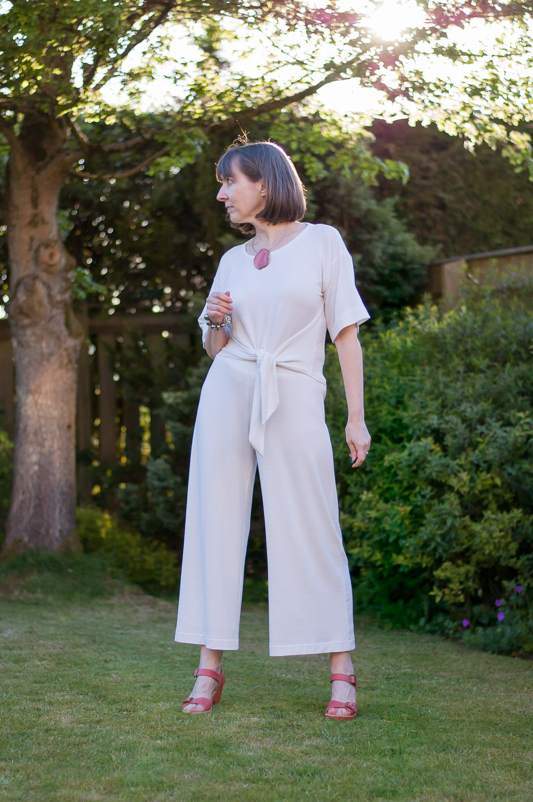 Jersey Cropped  Wide-Leg Pants Using Simplicity 1071