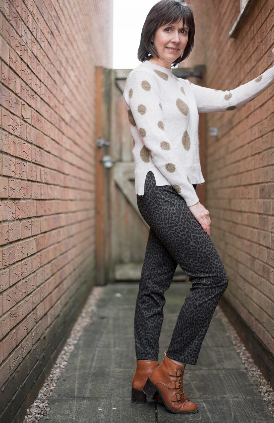 Leopard Print Skinny Pants using Vogue 9210