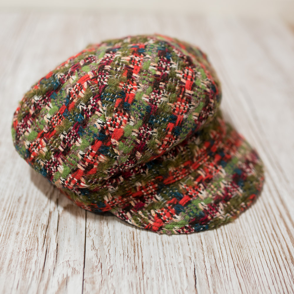 DIY Tweed Newsboy Hat x2