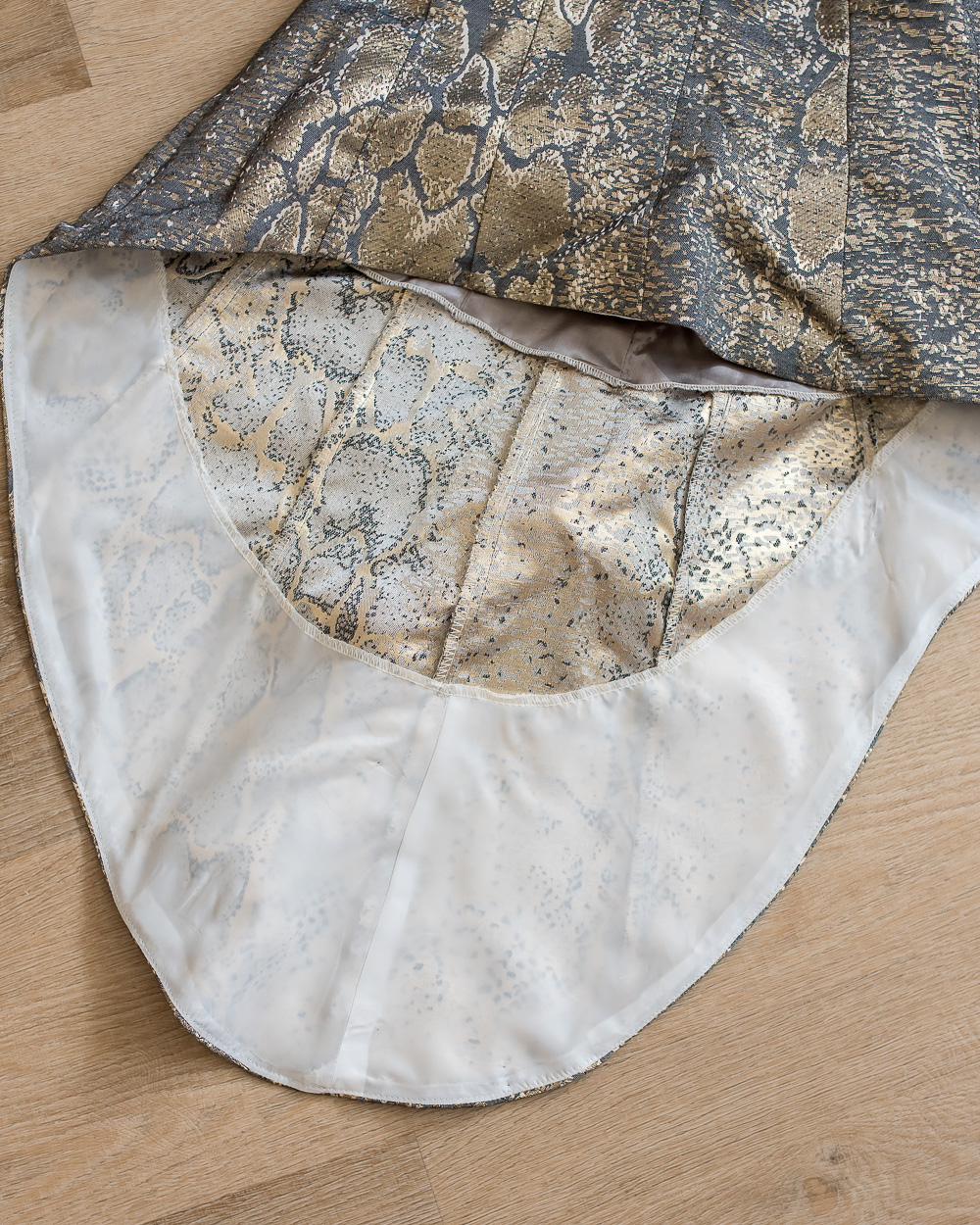 Hem facing close-up