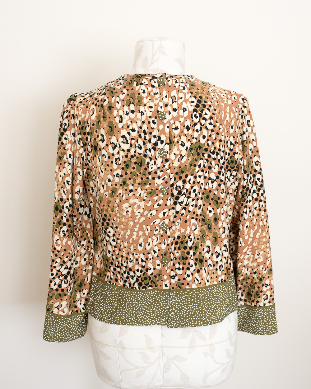 Back detail of self-drafted blouse