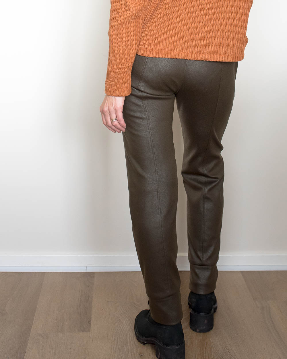 Leather-Look Ponte Hudson Joggers