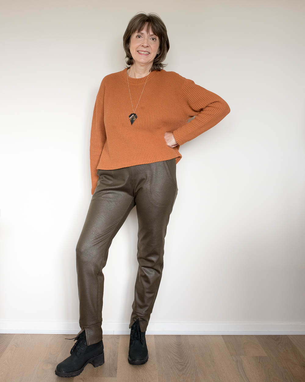 Leather-Look Ponte Hudson Joggers