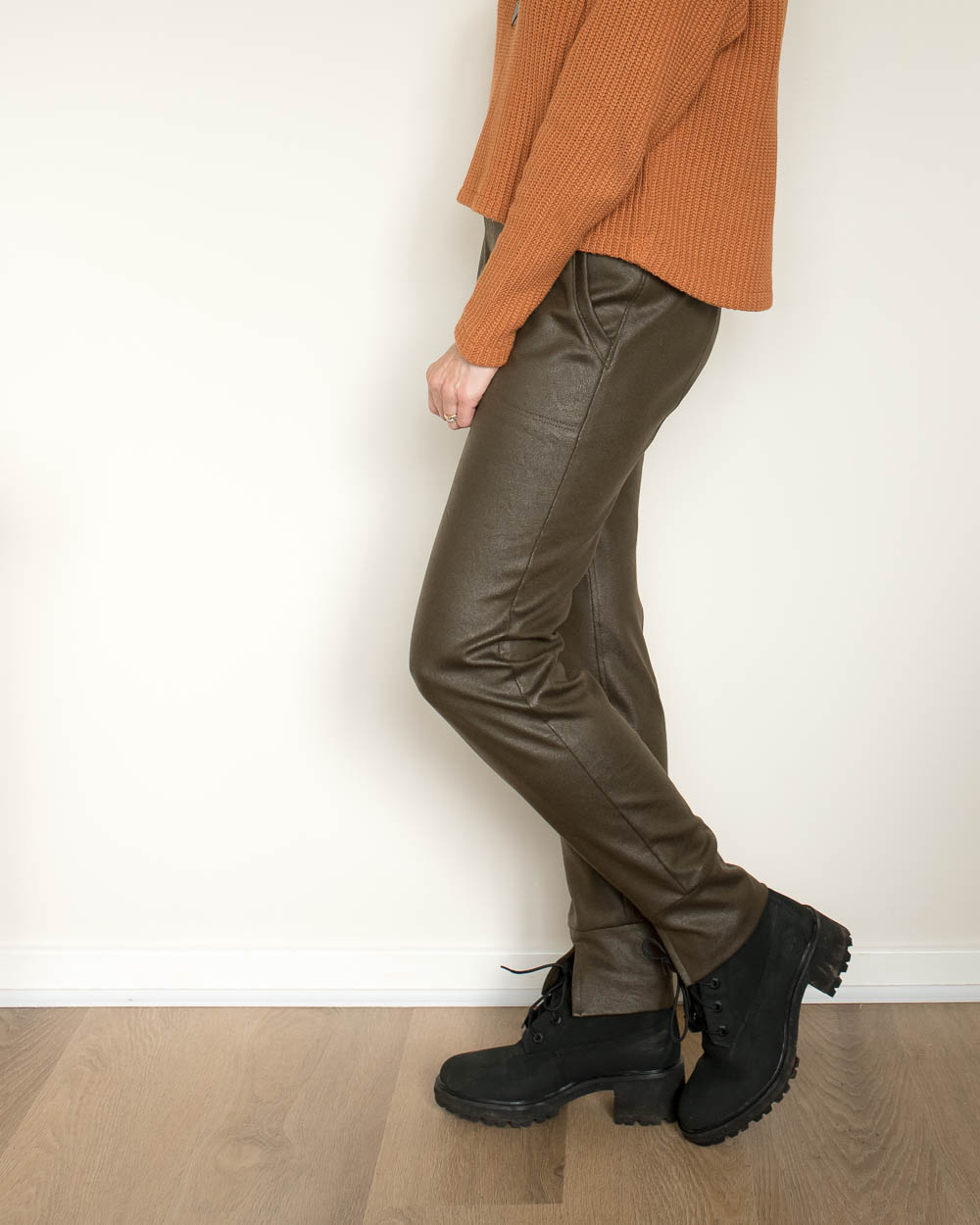 Leather-Look Ponte Hudson Joggers
