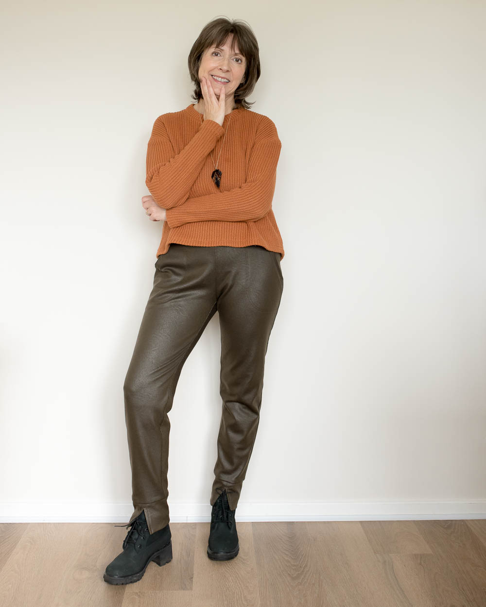 Leather-Look Ponte Hudson Joggers