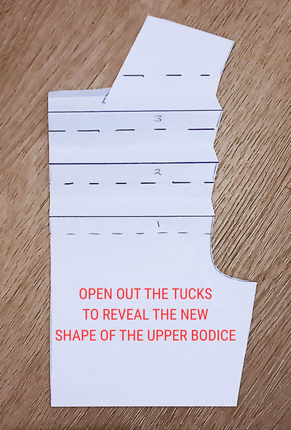 creating upper bodice tucks-4
