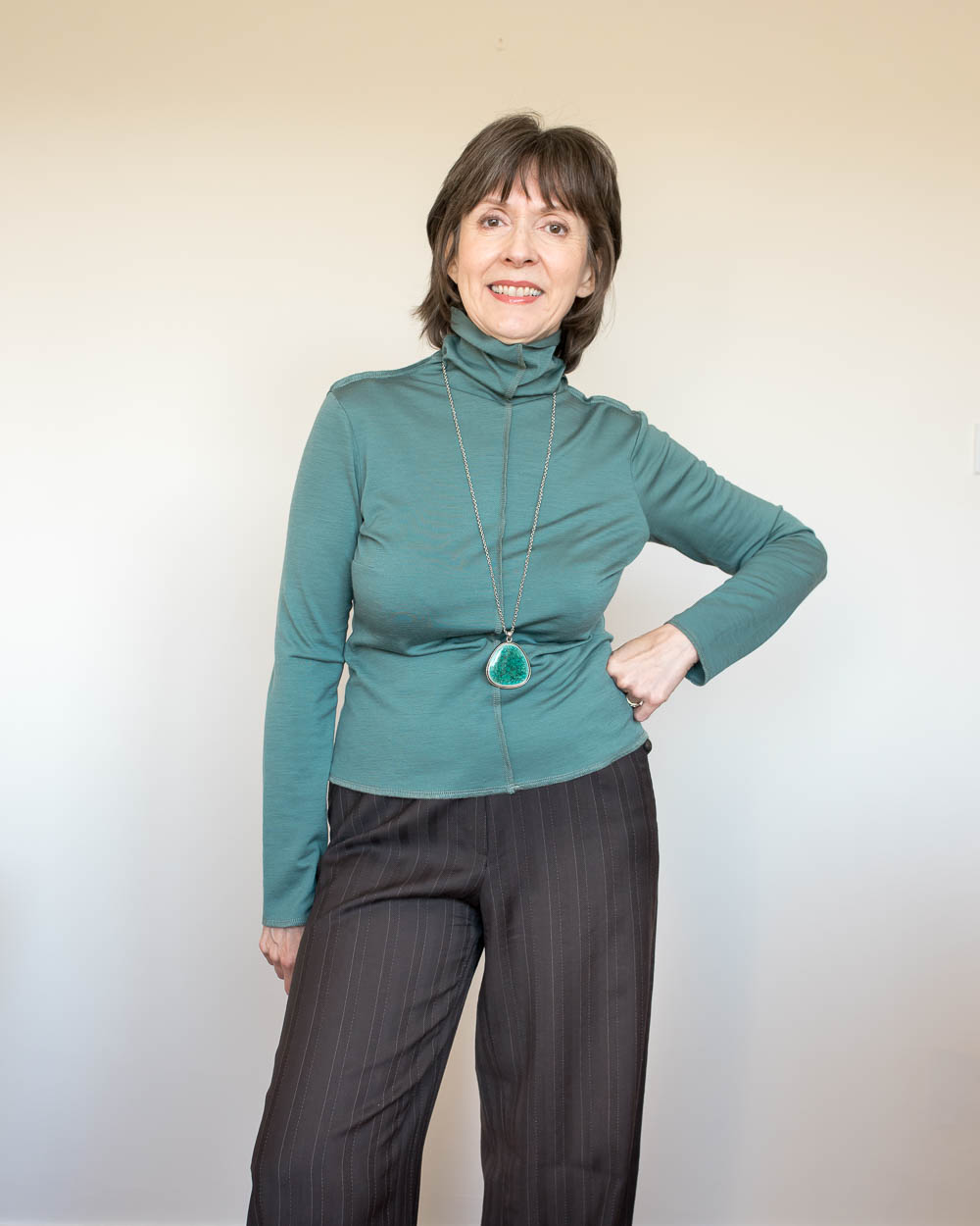 Grasser Patterns Turtleneck Top