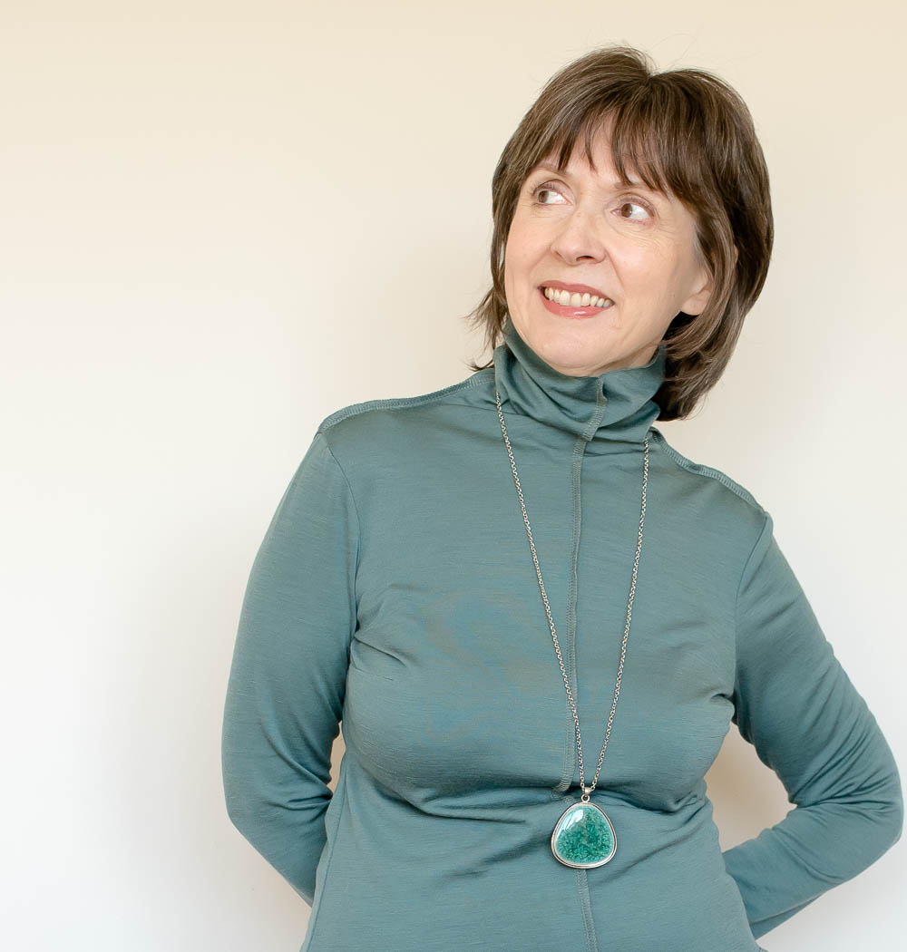 Grasser Patterns Turtleneck Top