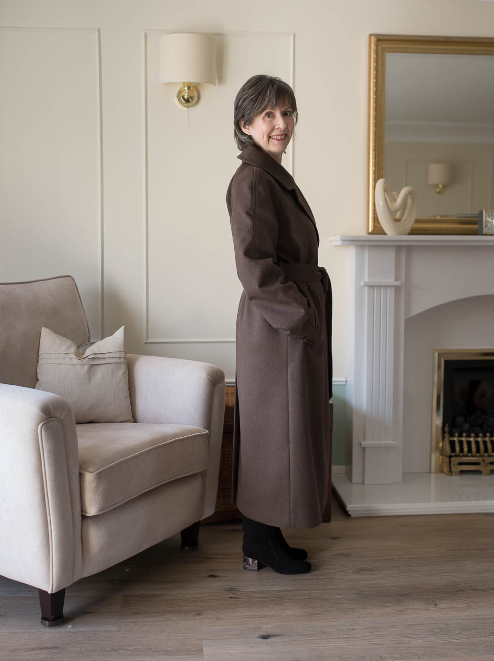 Brown Mysaria Wrap Coat By Vikisews