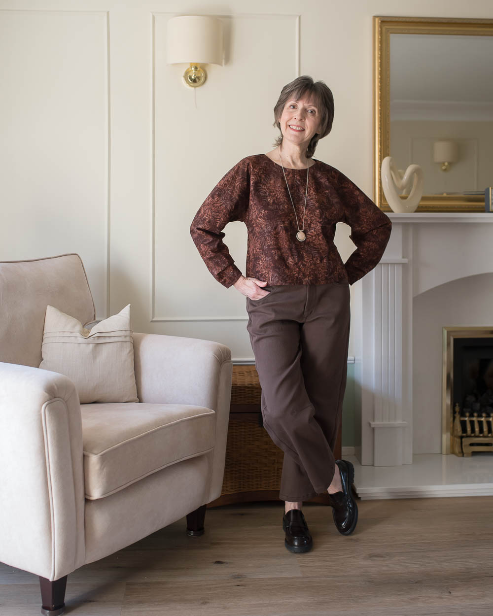 Same Top Two Different Fabrics
Crisp cotton version