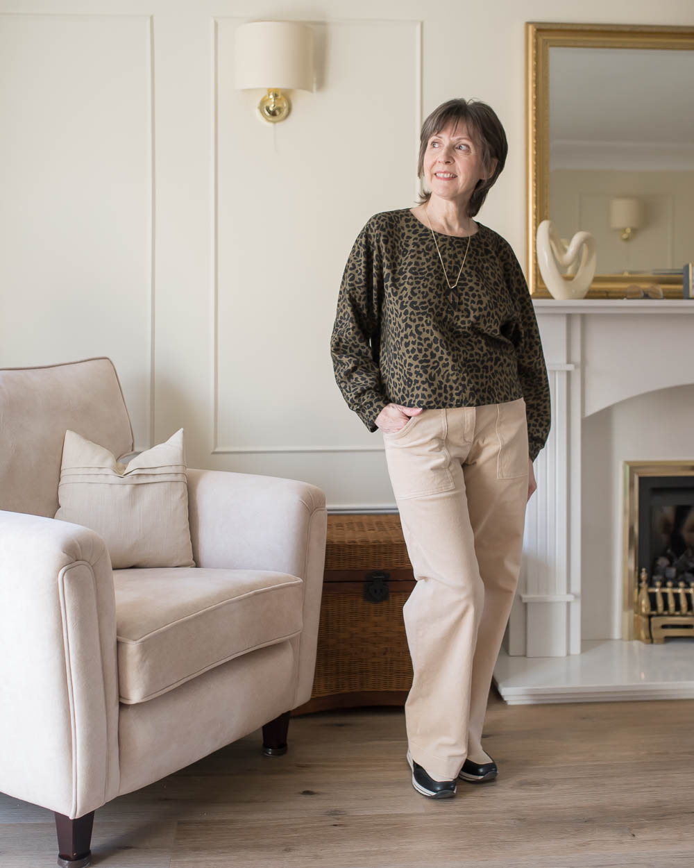 Same Top Two Different Fabrics
leopard version