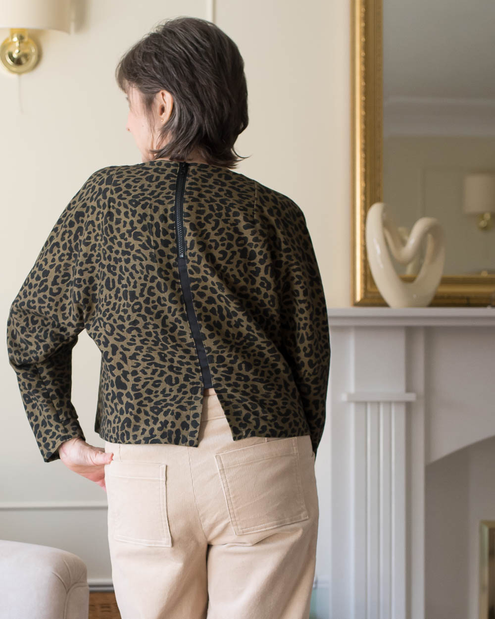 Same Top Two Different Fabrics
Back detail of leopard version