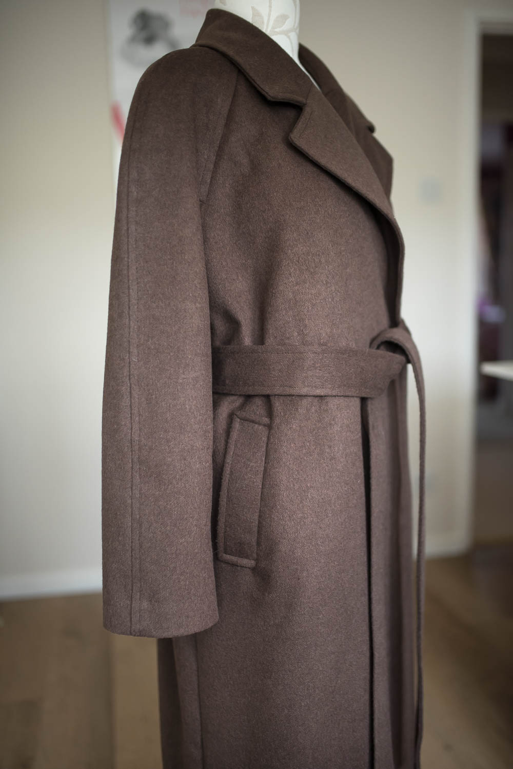 Brown Mysaria Wrap Coat By Vikisews