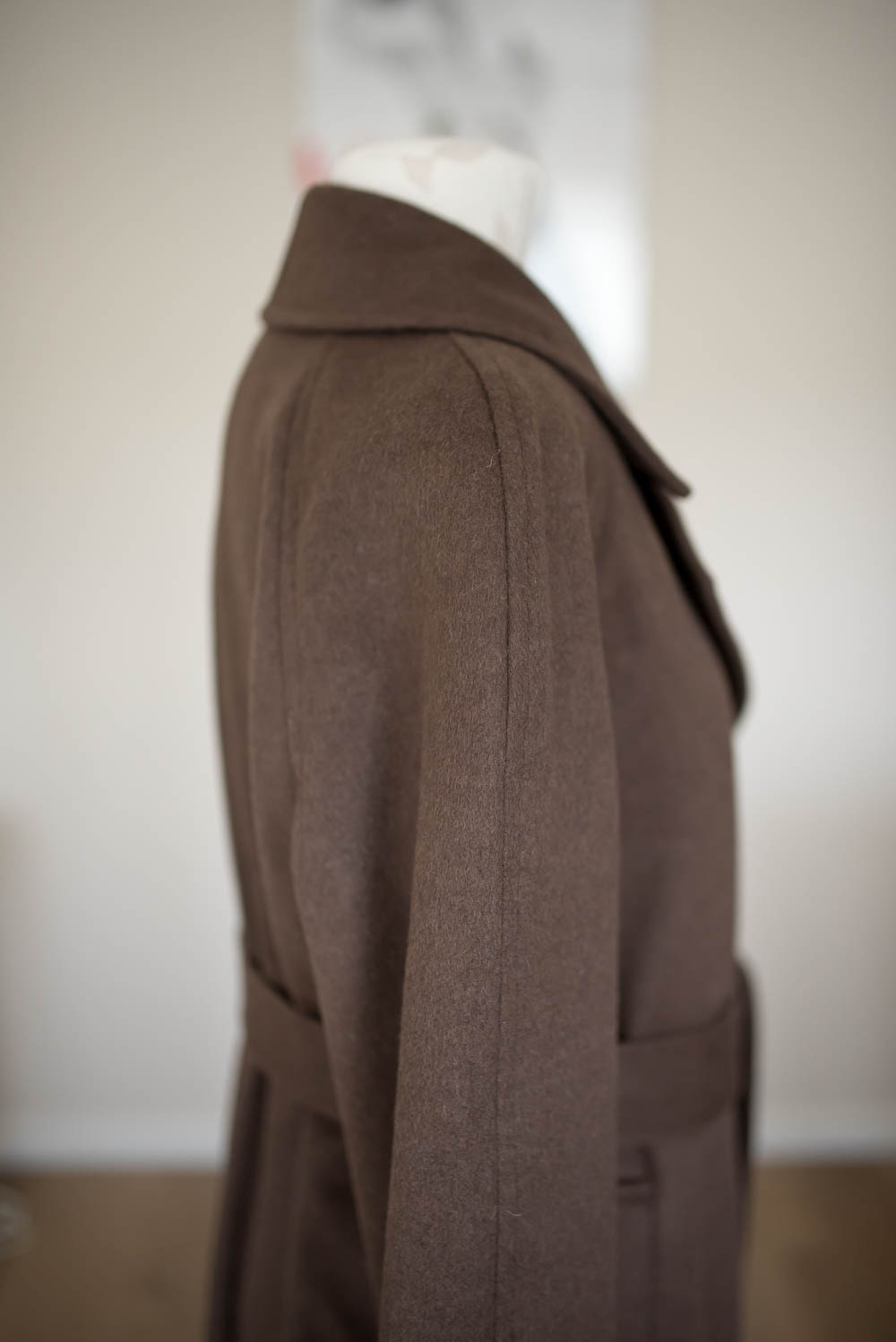 Brown Mysaria Wrap Coat By Vikisews