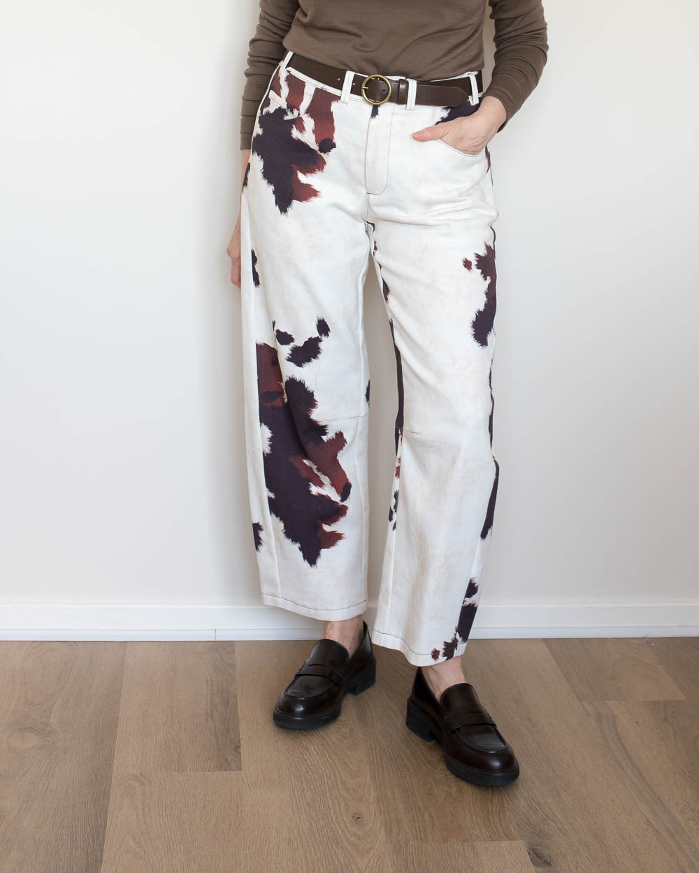 Statement Print Barrel Jeans