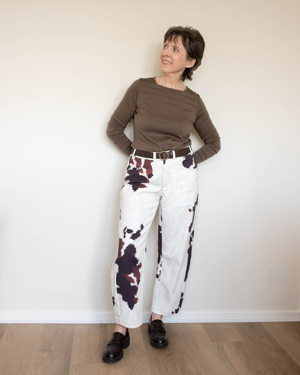 Statement Print Barrel Jeans