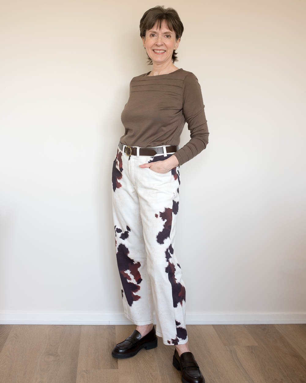 Statement Print Barrel Jeans