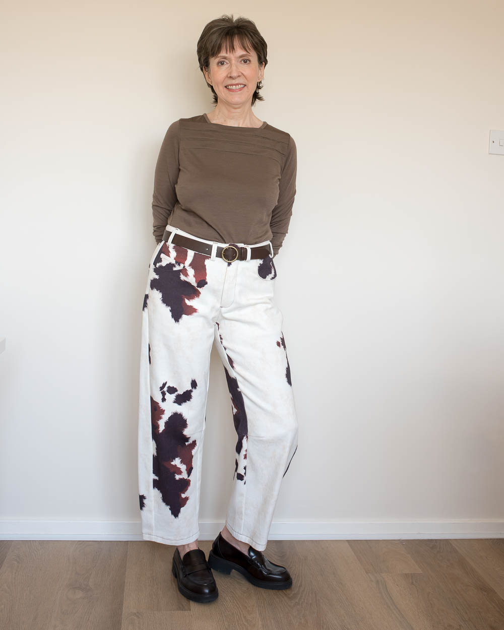 Statement Print Barrel Jeans