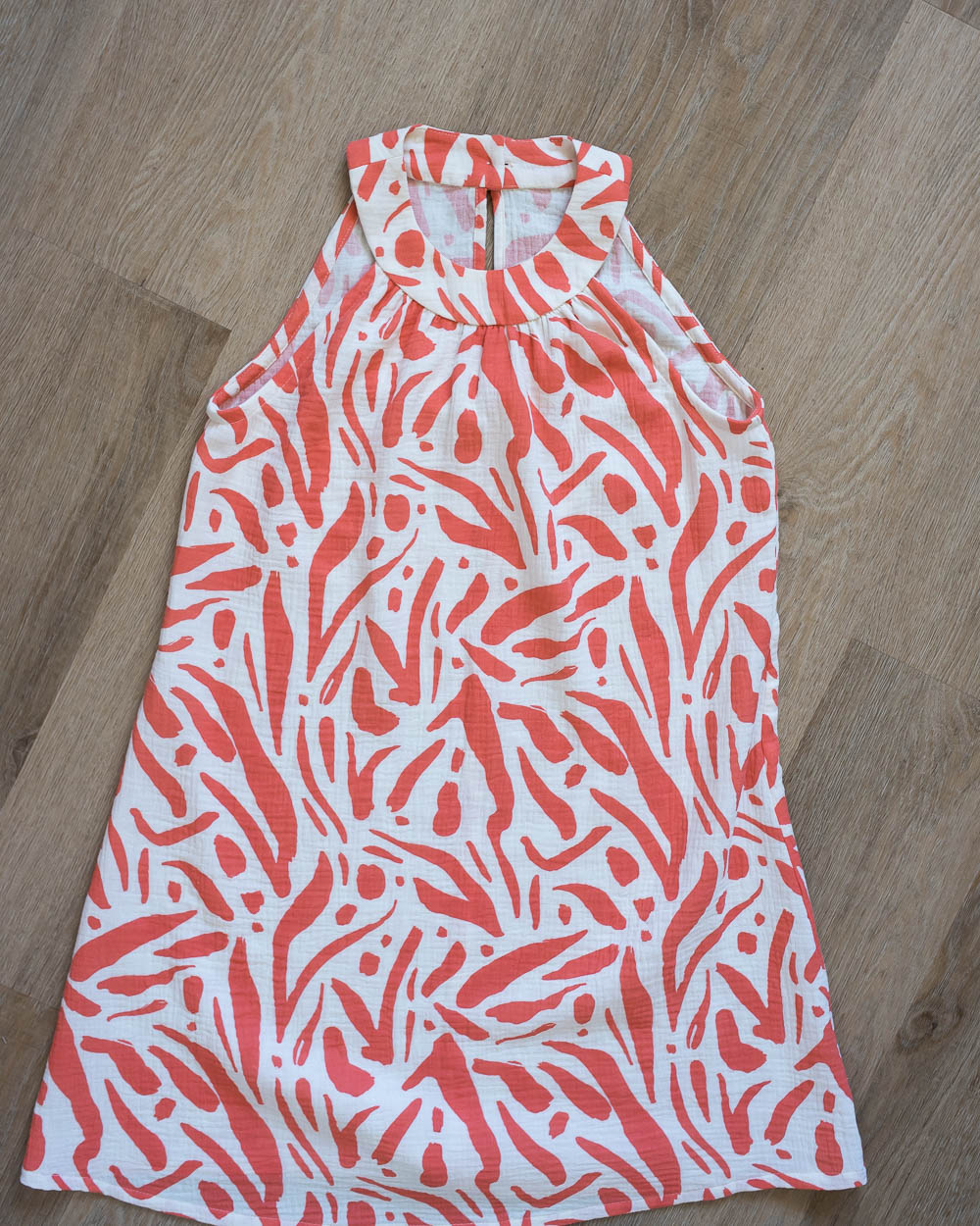 Front of halter style sundress